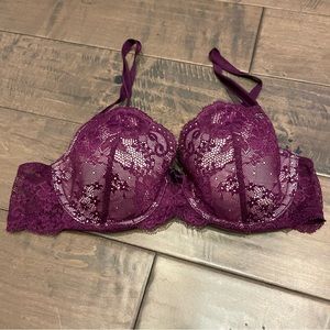 Victoria’s Secret Dream Angels Deep  Purple Lace Demi size 34C.